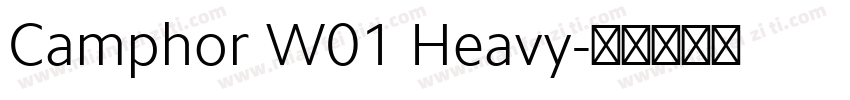 Camphor W01 Heavy字体转换